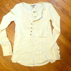 Lucky Brand waffle long sleeved top